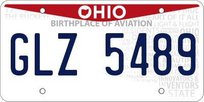 OH license plate GLZ5489