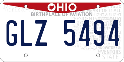 OH license plate GLZ5494