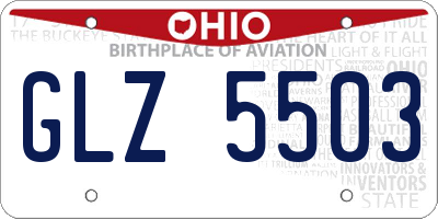 OH license plate GLZ5503