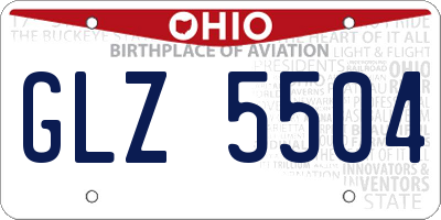 OH license plate GLZ5504