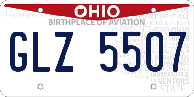 OH license plate GLZ5507