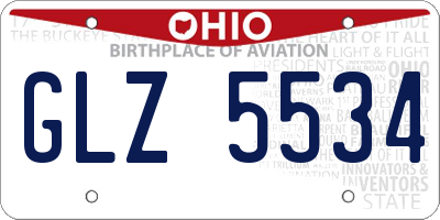 OH license plate GLZ5534