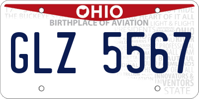 OH license plate GLZ5567