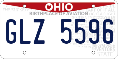 OH license plate GLZ5596