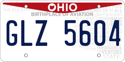 OH license plate GLZ5604