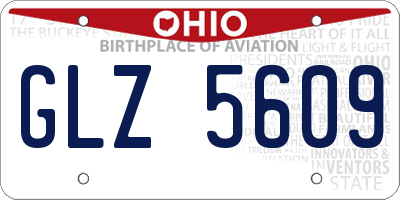 OH license plate GLZ5609