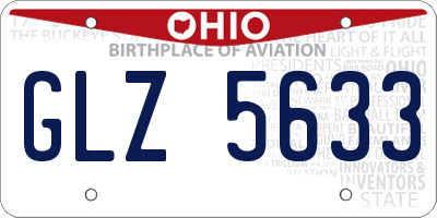 OH license plate GLZ5633