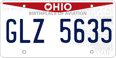OH license plate GLZ5635