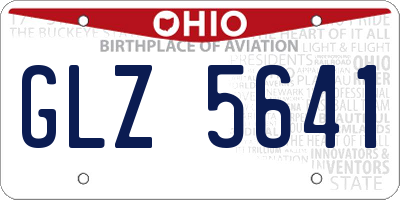 OH license plate GLZ5641