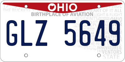 OH license plate GLZ5649