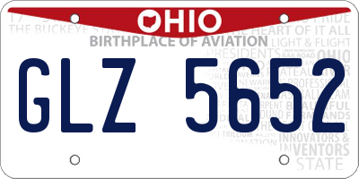 OH license plate GLZ5652