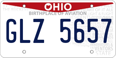 OH license plate GLZ5657