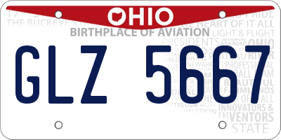 OH license plate GLZ5667