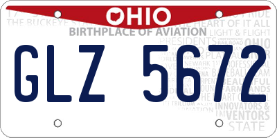 OH license plate GLZ5672