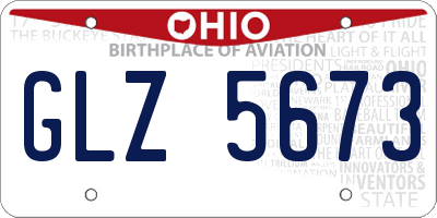 OH license plate GLZ5673
