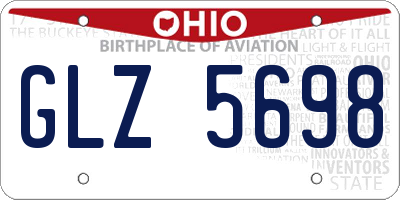 OH license plate GLZ5698