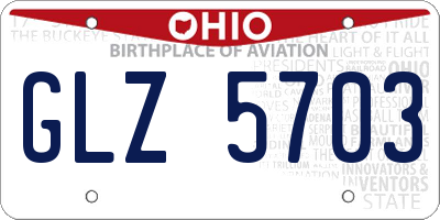 OH license plate GLZ5703
