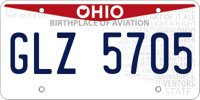 OH license plate GLZ5705