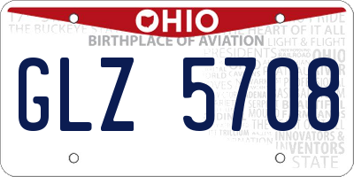 OH license plate GLZ5708