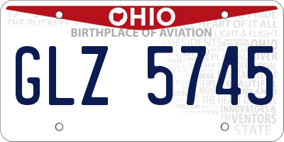 OH license plate GLZ5745