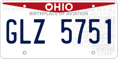 OH license plate GLZ5751