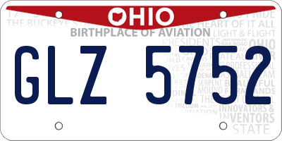 OH license plate GLZ5752