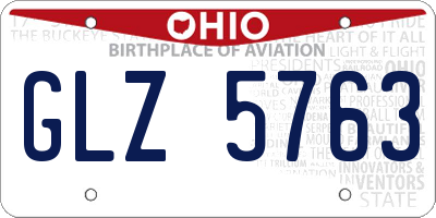 OH license plate GLZ5763