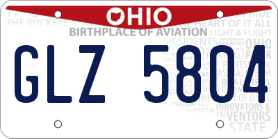 OH license plate GLZ5804