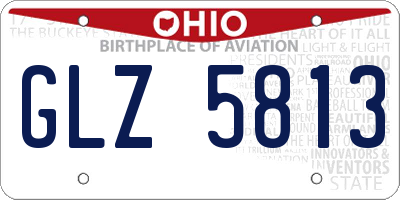 OH license plate GLZ5813