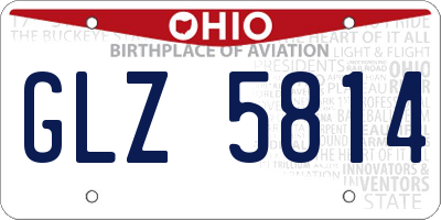 OH license plate GLZ5814