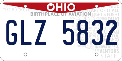 OH license plate GLZ5832