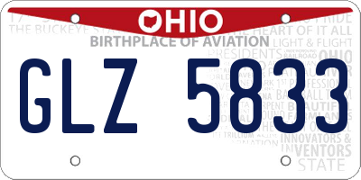 OH license plate GLZ5833