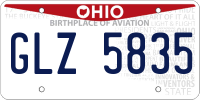 OH license plate GLZ5835