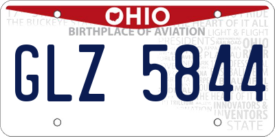 OH license plate GLZ5844