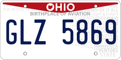 OH license plate GLZ5869