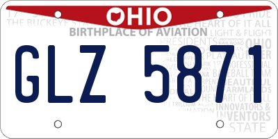 OH license plate GLZ5871