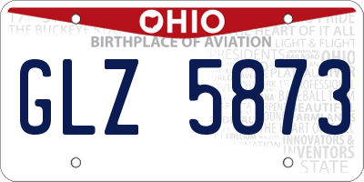 OH license plate GLZ5873