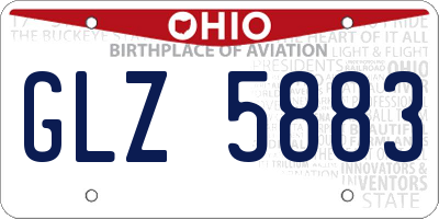 OH license plate GLZ5883
