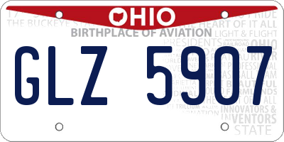 OH license plate GLZ5907