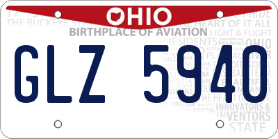 OH license plate GLZ5940