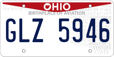 OH license plate GLZ5946