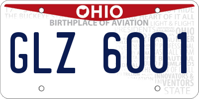 OH license plate GLZ6001