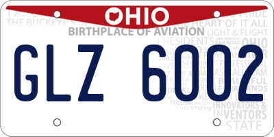 OH license plate GLZ6002