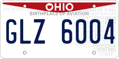OH license plate GLZ6004