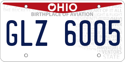OH license plate GLZ6005