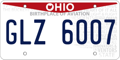 OH license plate GLZ6007