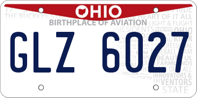 OH license plate GLZ6027