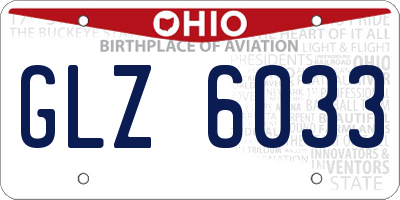 OH license plate GLZ6033
