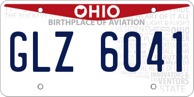 OH license plate GLZ6041