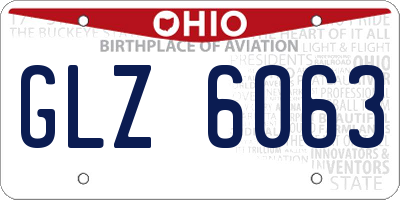 OH license plate GLZ6063